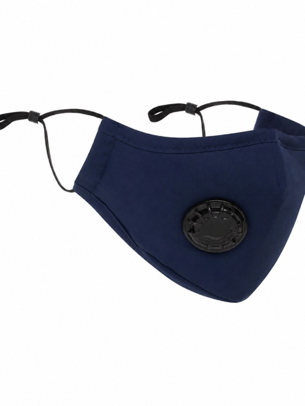 😷 Navy Blue PM2.5 Face Mask Air Valve Adjustable + 3 Filters Reusable ✨